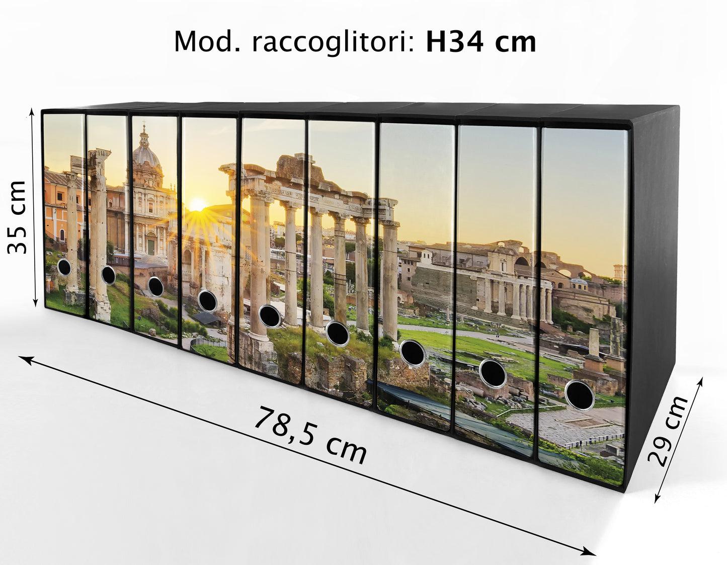 Set da 9 raccoglitori ad anelli ROMA ANTICA - Faldoni SHAREPRINTING