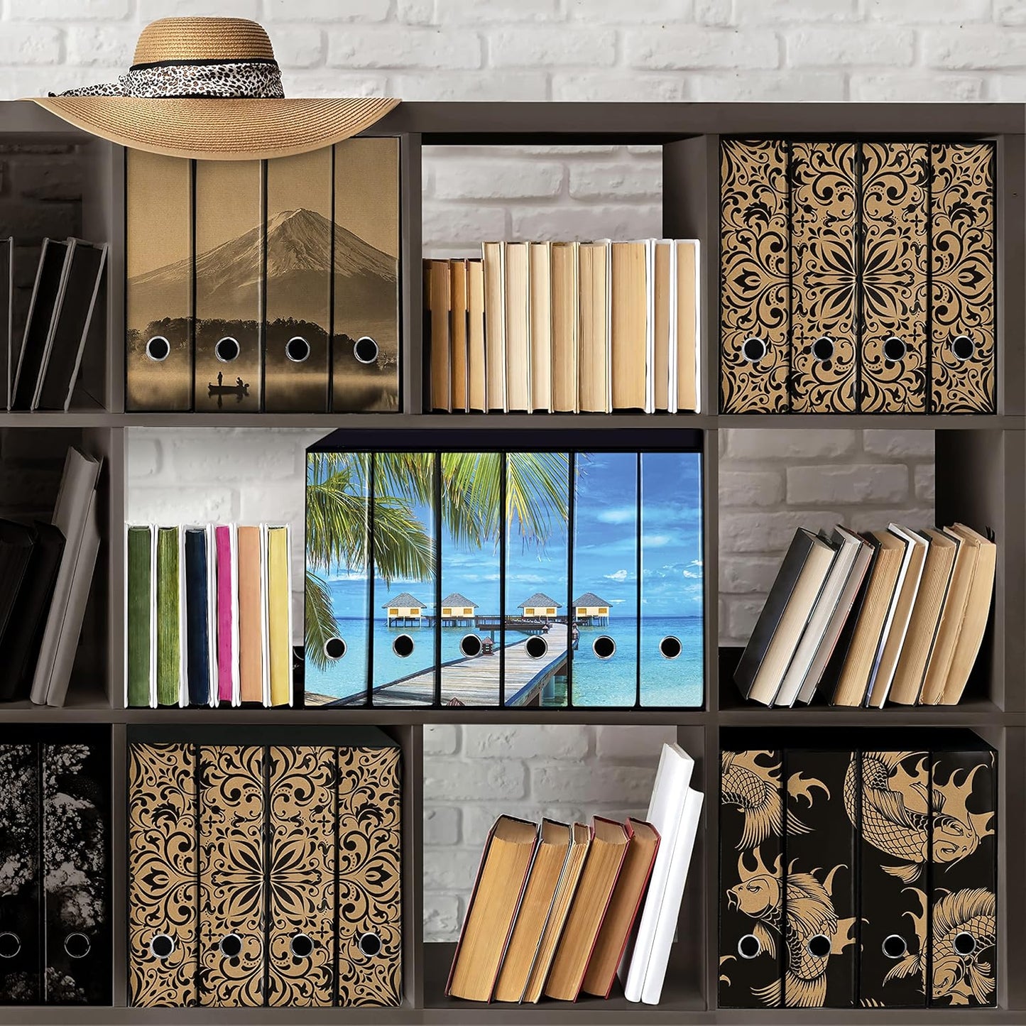 Set da 6 raccoglitori ad anelli MALDIVE - Faldoni SHAREPRINTING (H31 con 2 anelli)
