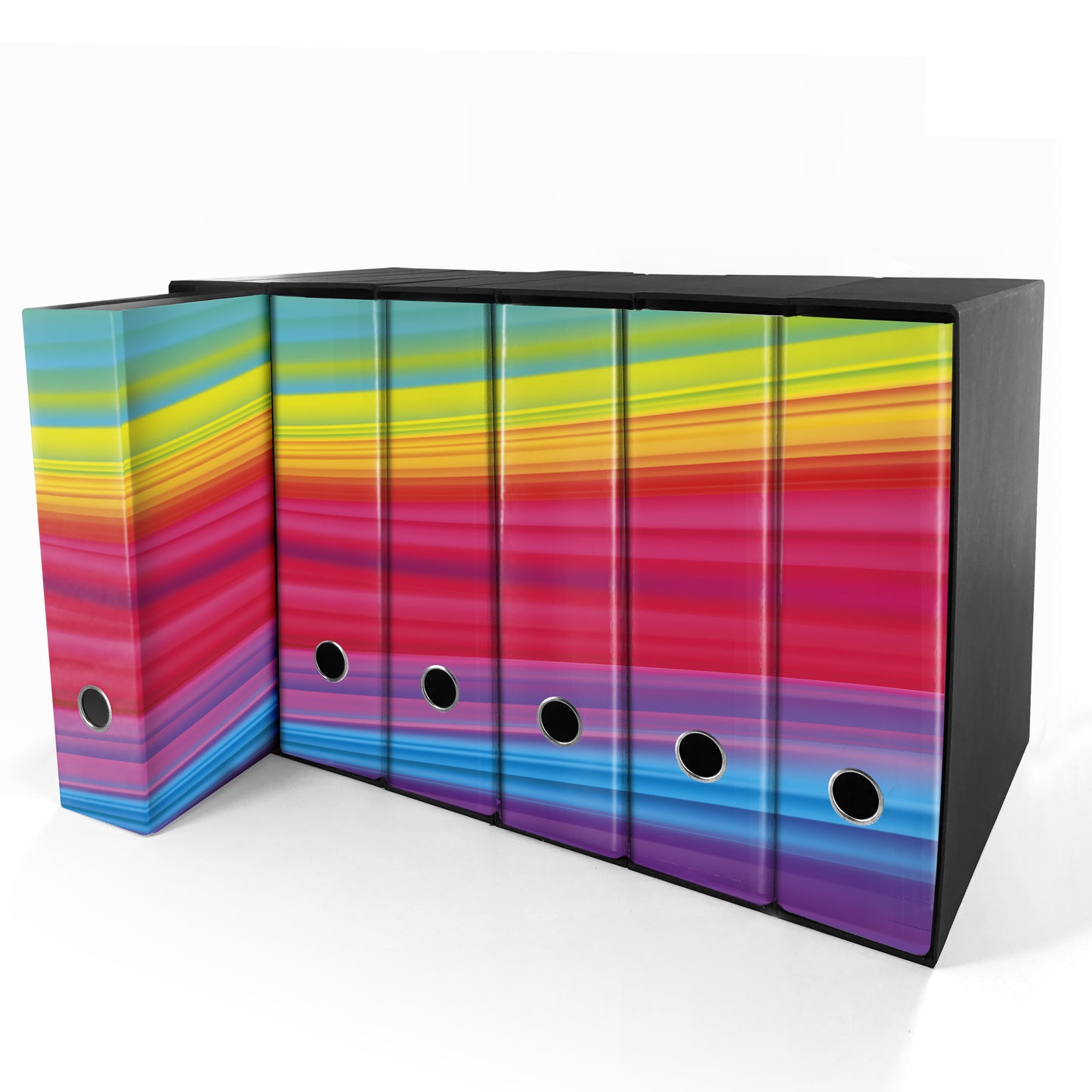 Set da 6 raccoglitori ad anelli ARCOBALENO - Faldoni SHAREPRINTING