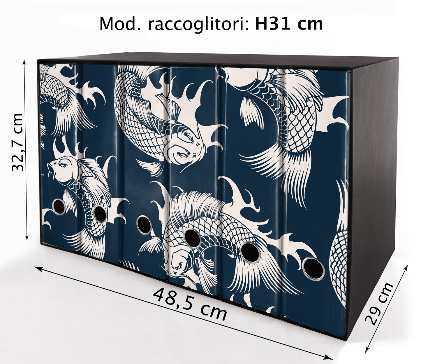 Set da 6 raccoglitori ad anelli - CARPE BIANCHE