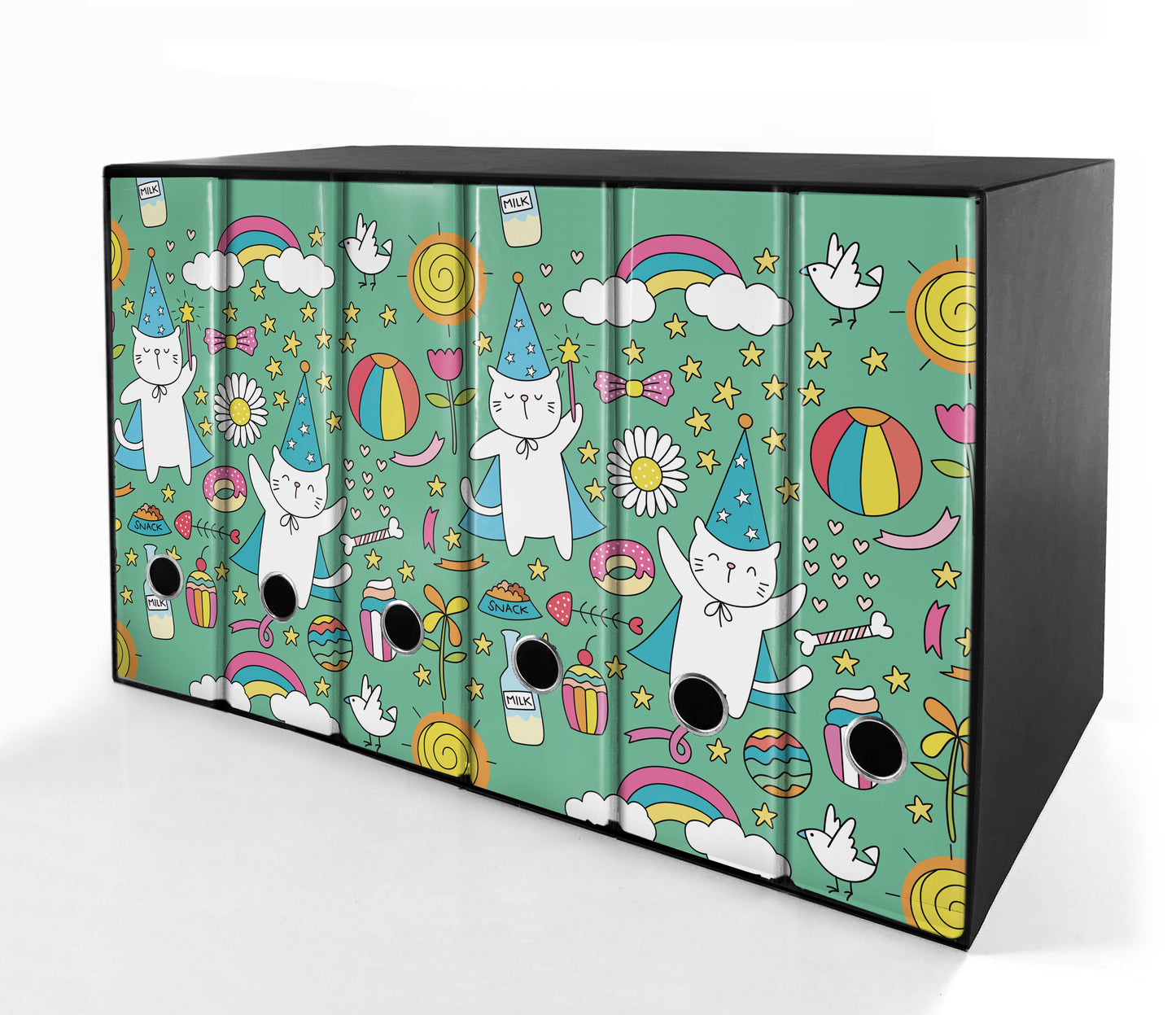 Set da 6 raccoglitori ad anelli - MAGO GATTO