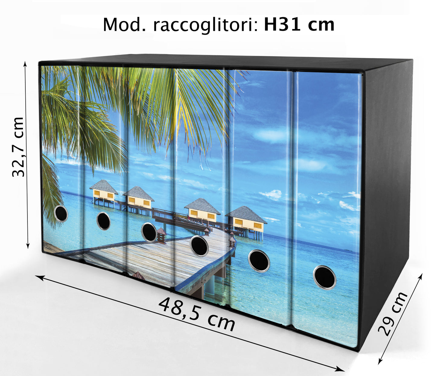 Set da 6 raccoglitori ad anelli MALDIVE - Faldoni SHAREPRINTING