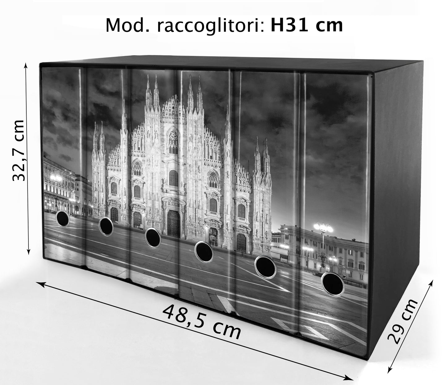 Set da 6 raccoglitori ad anelli DUOMO DI MILANO - Faldoni SHAREPRINTING