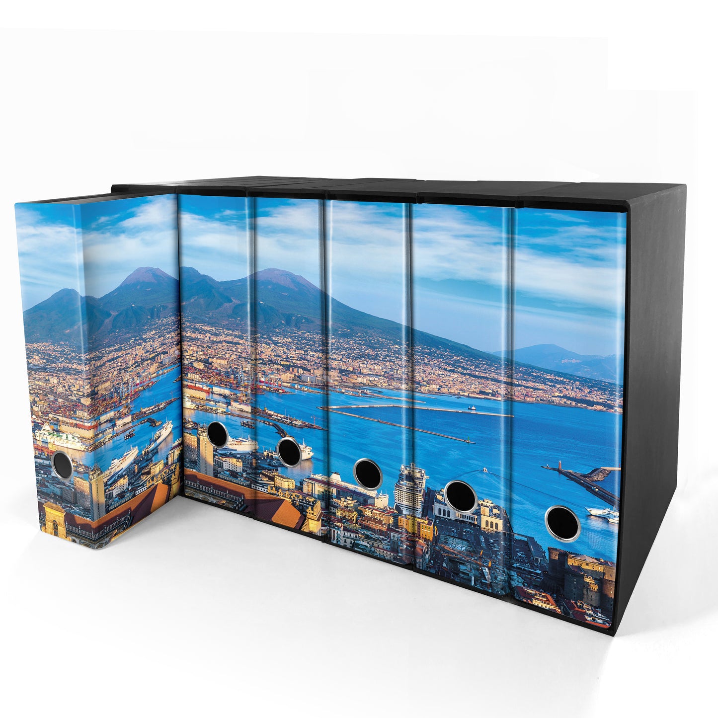 Set da 6 raccoglitori ad anelli GOLFO DI NAPOLI- Faldoni SHAREPRINTING