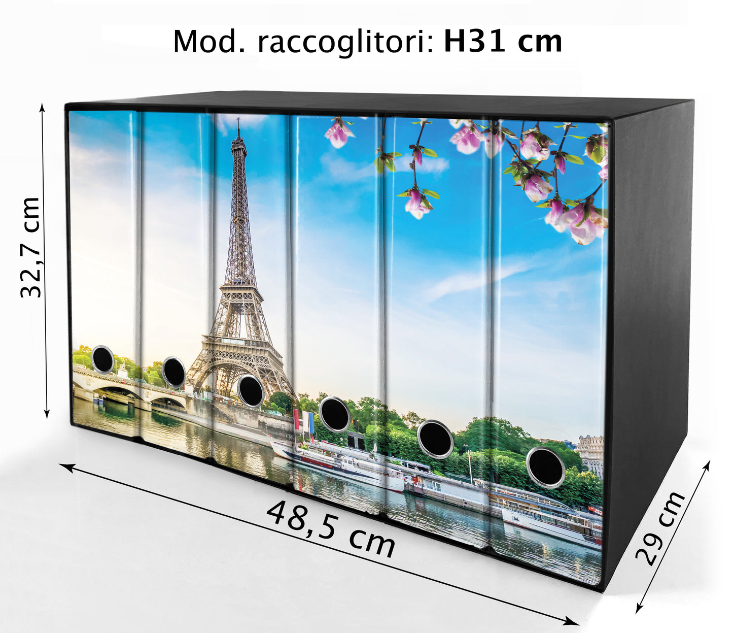 Set da 6 raccoglitori ad anelli PARIGI - Faldoni SHAREPRINTING