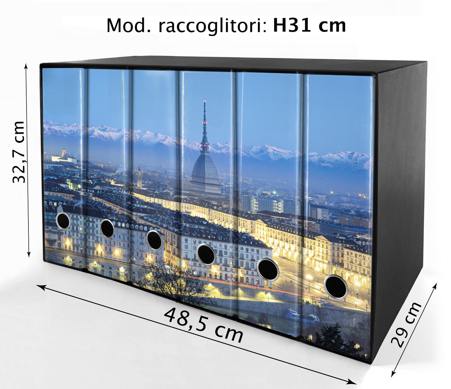 Set da 6 raccoglitori ad anelli TORINO - Faldoni SHAREPRINTING